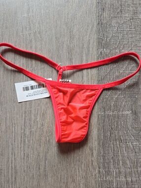 NWT Wicked Weasel Sheer Knicker Coral String Back. Med
